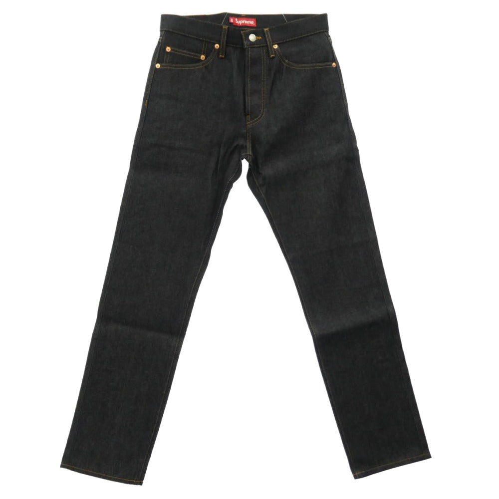 Supreme シュプリーム Rigid Slim Jean Indigo ボタンフライ リジッド スリム インディゴ ジーンズ デニムパンツ ダークネイビー系 30【極上美品】【中古】