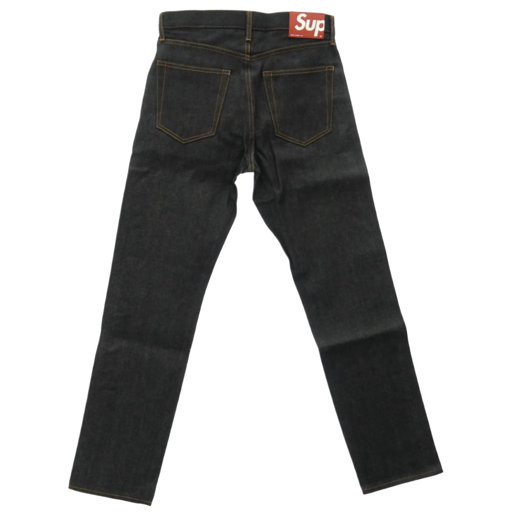 Supreme シュプリーム Rigid Slim Jean Indigo ボタンフライ リジッド スリム インディゴ ジーンズ デニムパンツ ダークネイビー系 30【極上美品】【中古】