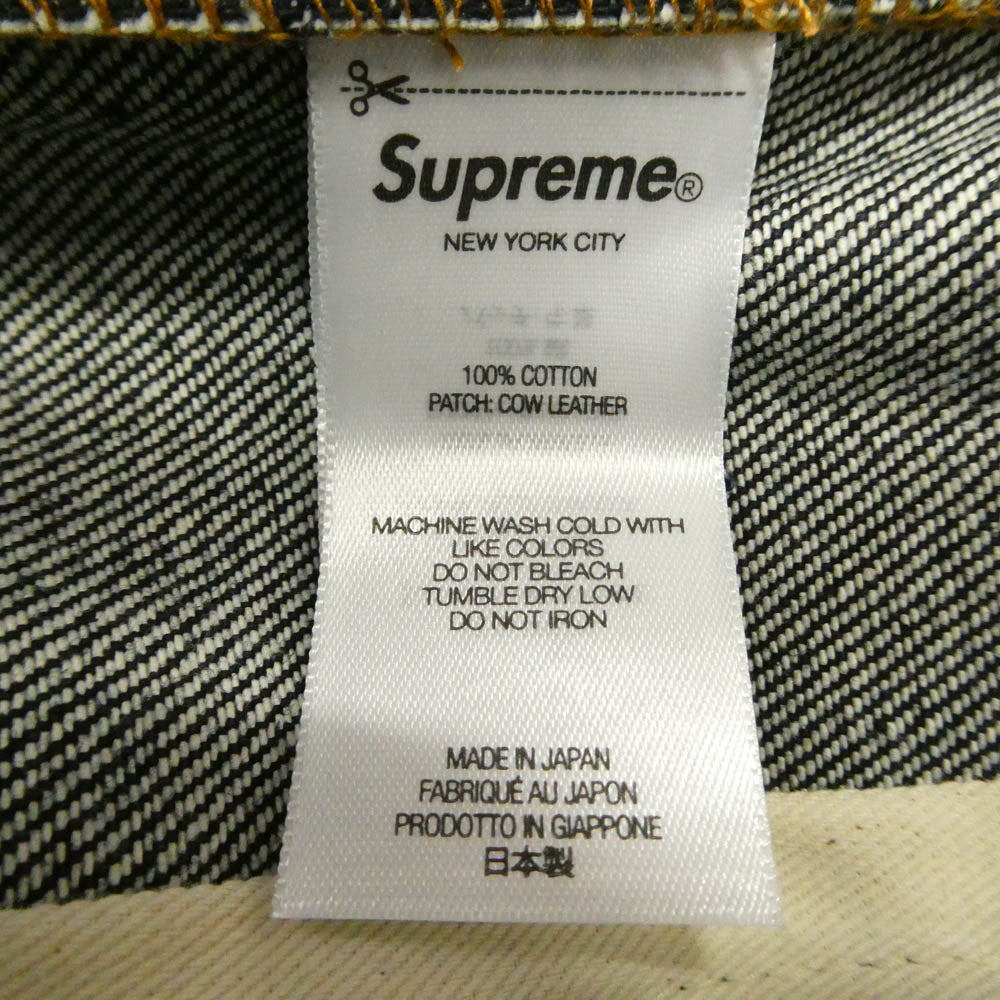 Supreme シュプリーム Rigid Slim Jean Indigo ボタンフライ リジッド スリム インディゴ ジーンズ デニムパンツ ダークネイビー系 30【極上美品】【中古】
