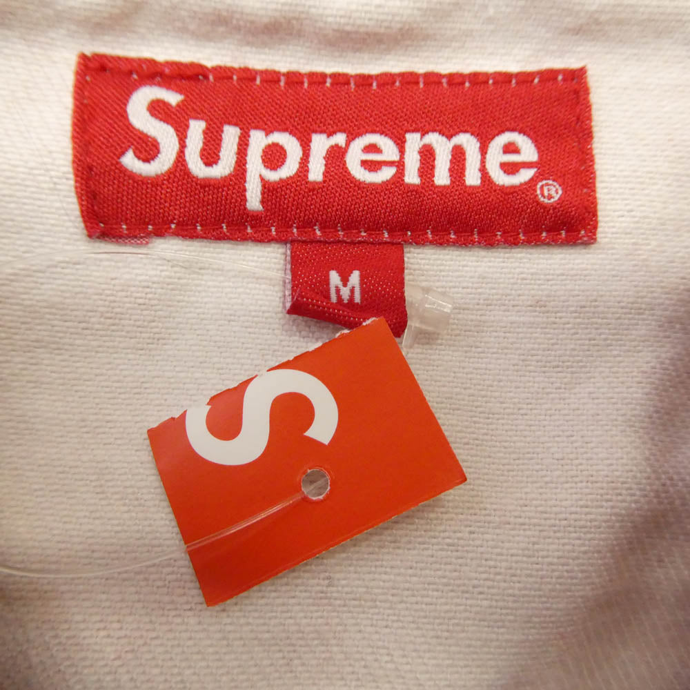 Supreme シュプリーム 21AW x Christopher Wool クリストファー ウール デニム ワーク ジップアップ ジャケット ブルゾン オレンジ系 M【極上美品】【中古】
