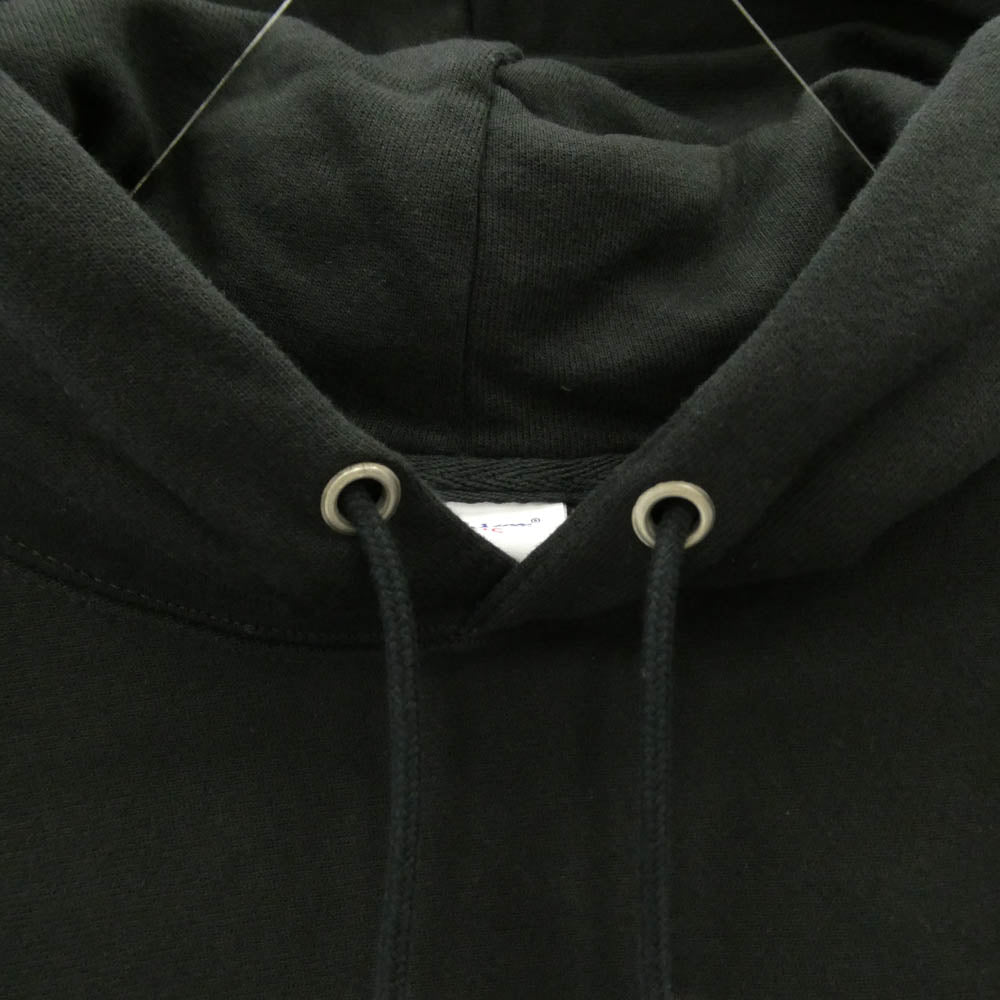 Supreme シュプリーム 25SS x Champion チャンピオン Hooded Sweatshirt フーデッド スウェットシャツ フーディー パーカー ブラック系 L【極上美品】【中古】