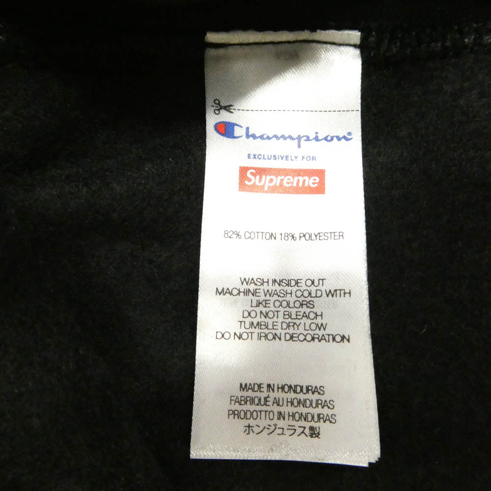 Supreme シュプリーム 25SS x Champion チャンピオン Hooded Sweatshirt フーデッド スウェットシャツ フーディー パーカー ブラック系 L【極上美品】【中古】