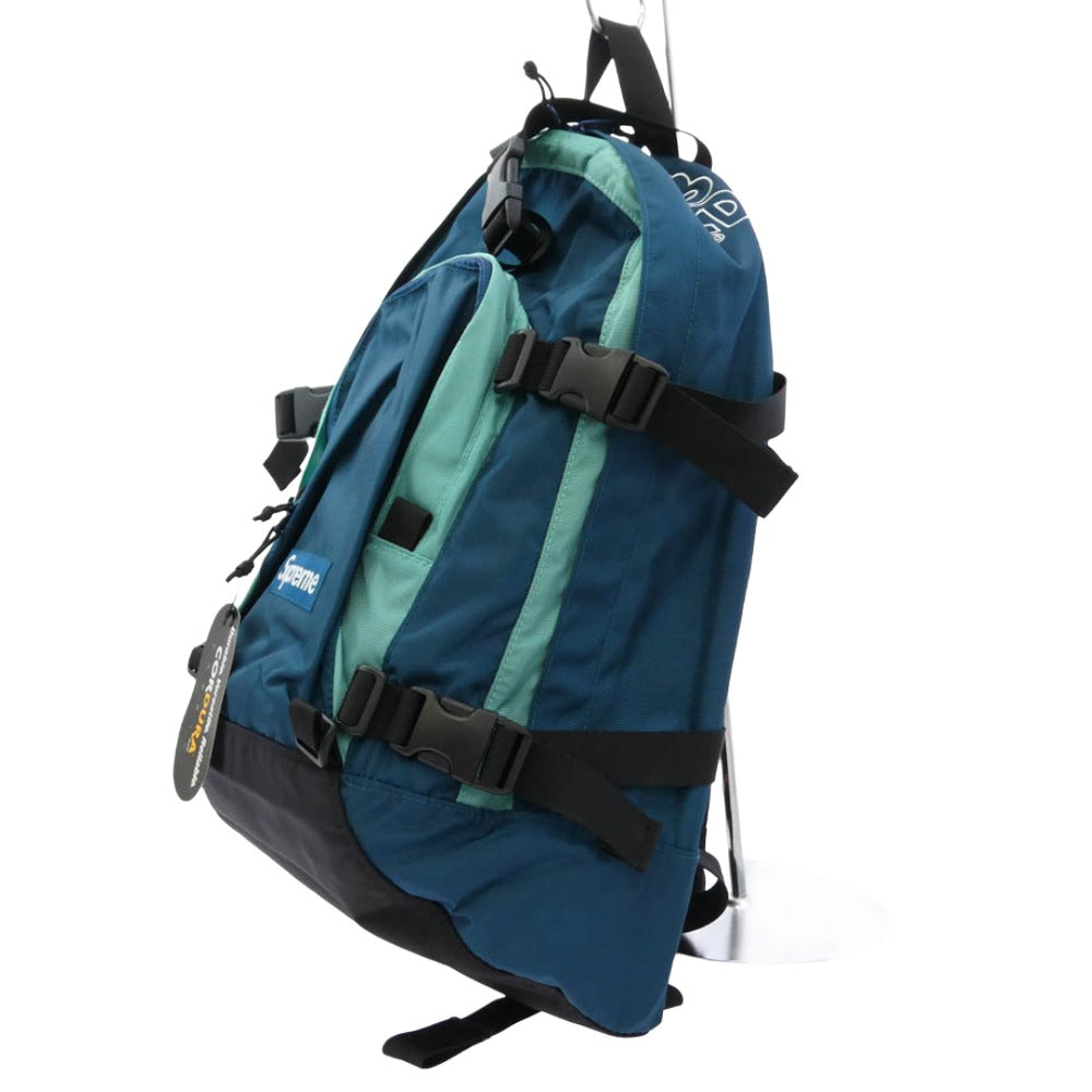 Supreme シュプリーム 19AW Backpack バックパック リュック バッグ ダークティール ブルー系 グリーン系【極上美品】【中古】