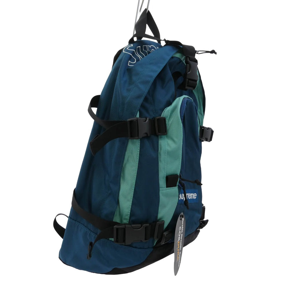 Supreme シュプリーム 19AW Backpack バックパック リュック バッグ ダークティール ブルー系 グリーン系【極上美品】【中古】