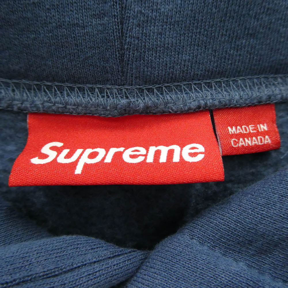 Supreme シュプリーム 25SS Small Box Hooded Sweatshirt スモールボックス フーデッド スウェットシャツ フーディー パーカー ネイビー系 L【極上美品】【中古】