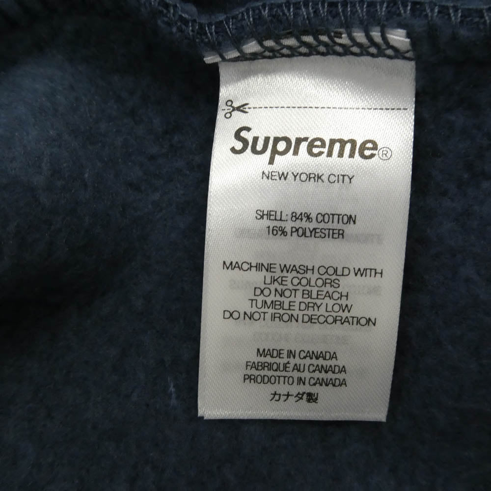 Supreme シュプリーム 25SS Small Box Hooded Sweatshirt スモールボックス フーデッド スウェットシャツ フーディー パーカー ネイビー系 L【極上美品】【中古】
