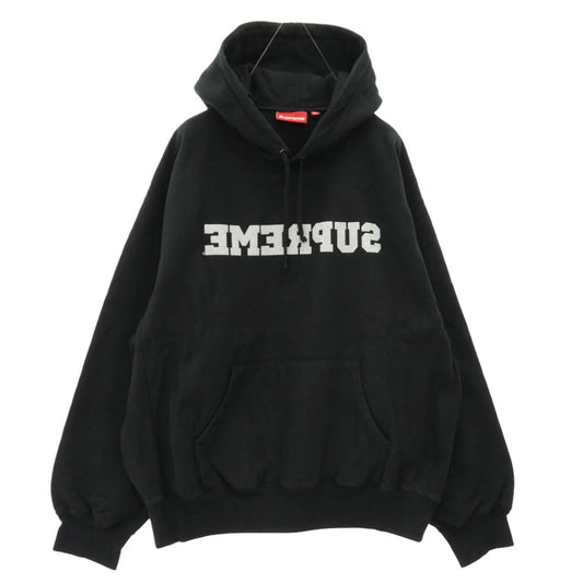 Supreme シュプリーム 25SS Reverse Hooded Sweatshirt リバース フーデッド スウェットシャツ フーディー パーカー ブラック系 L【美品】【中古】