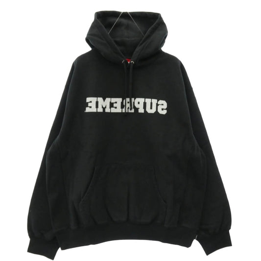 Supreme シュプリーム 25SS Reverse Hooded Sweatshirt リバース フーデッド スウェットシャツ フーディー パーカー ブラック系 L【極上美品】【中古】