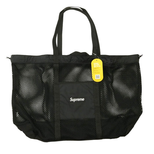 Supreme シュプリーム 25SS Mesh Tote Bag ボックスロゴ メッシュ トートバッグ ブラック系 40×64×19cm【極上美品】【中古】