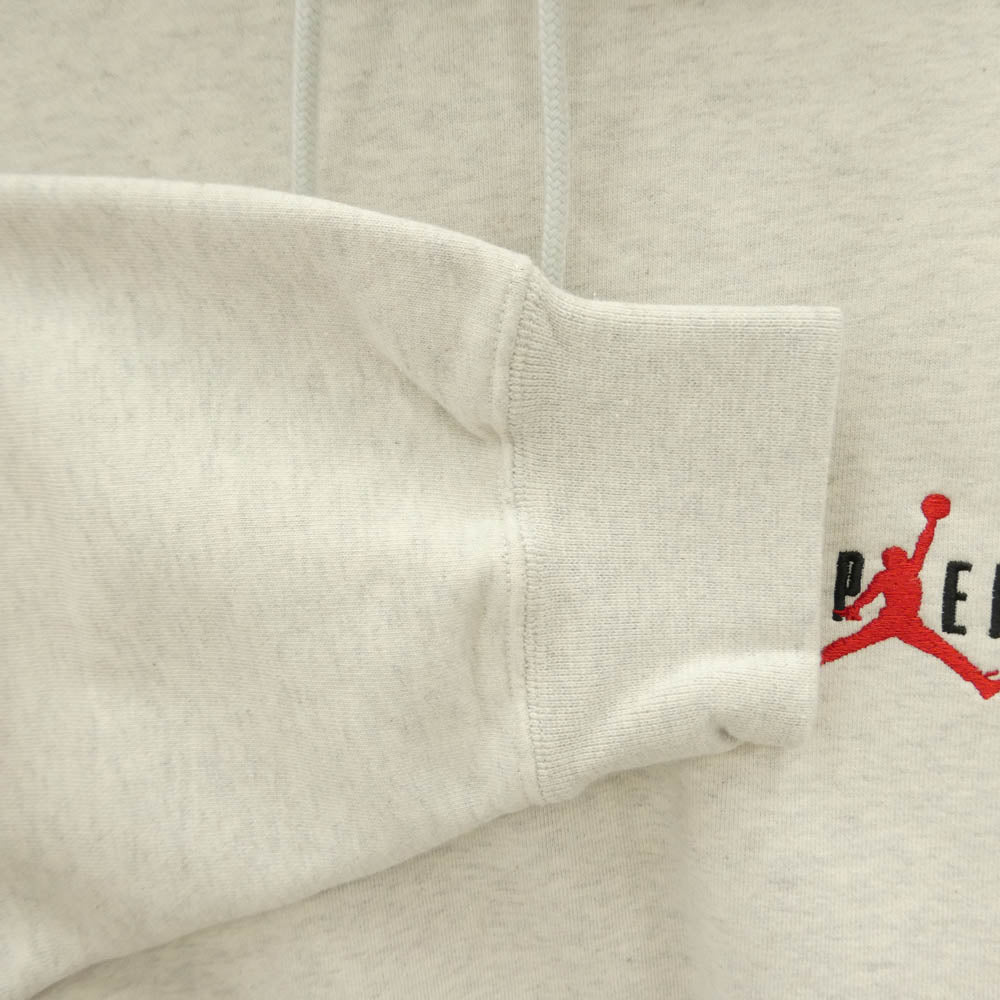 Supreme シュプリーム NIKE AIR JORDAN ナイキ ジョーダン 24AW HF0836-051 x Jordan ジョーダン Hooded Sweatshirt ジャンプマン刺繍 フーディー スウェットシャツ パーカー グレー系 L【極上美品】【中古】