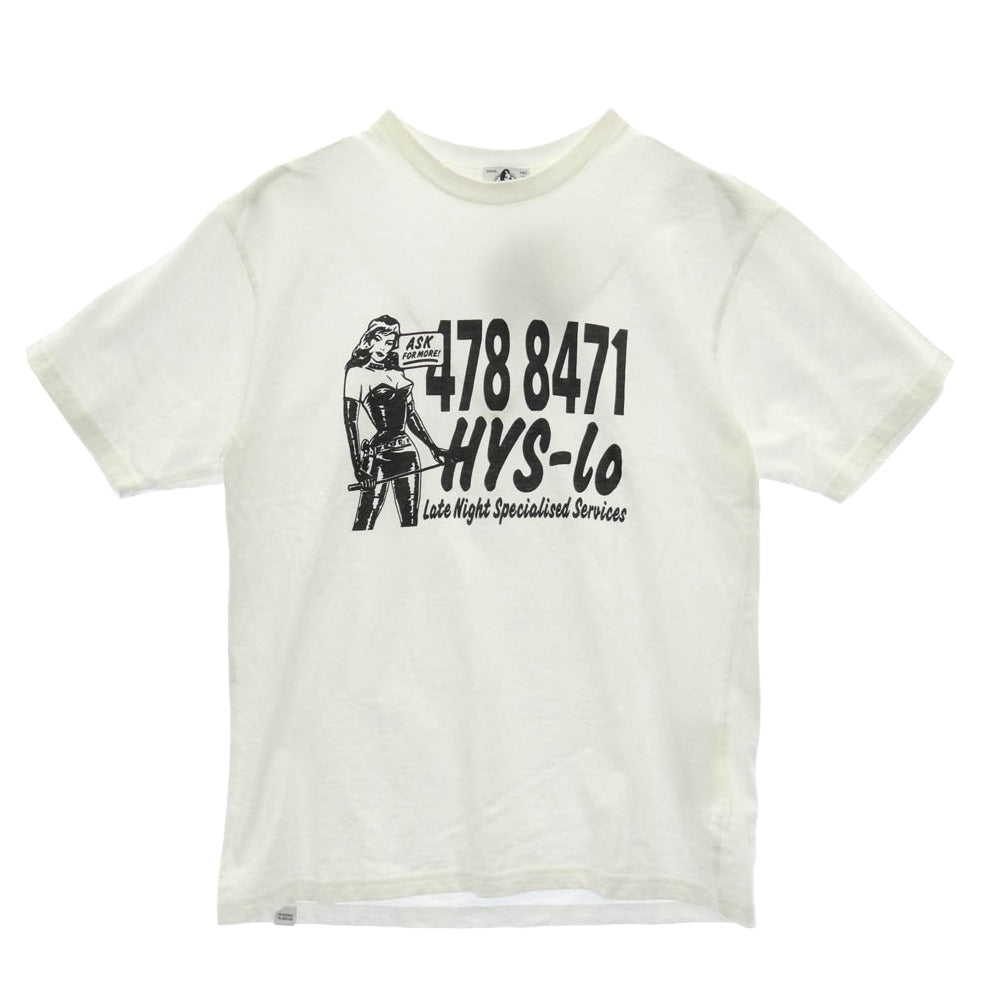 HYSTERIC GLAMOUR ヒステリックグラマー 02213CT20 野口強 HYS-lo KINKY CARDS 半袖 Tシャツ ホワイト系 M【中古】