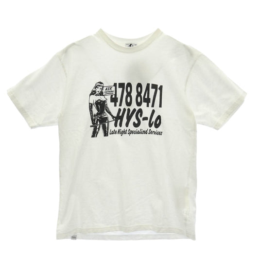 HYSTERIC GLAMOUR ヒステリックグラマー 02213CT20 野口強 HYS-lo KINKY CARDS 半袖 Tシャツ ホワイト系 M【中古】