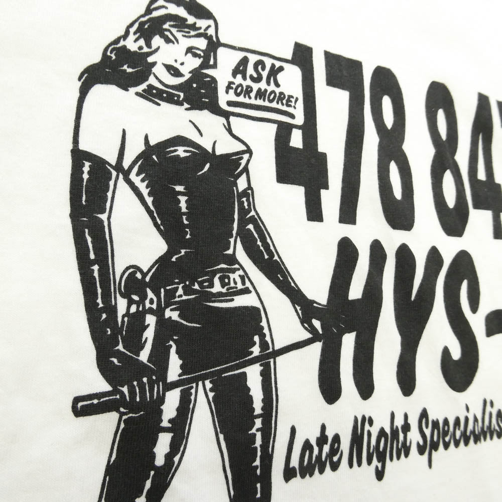 HYSTERIC GLAMOUR ヒステリックグラマー 02213CT20 野口強 HYS-lo KINKY CARDS 半袖 Tシャツ ホワイト系 M【中古】