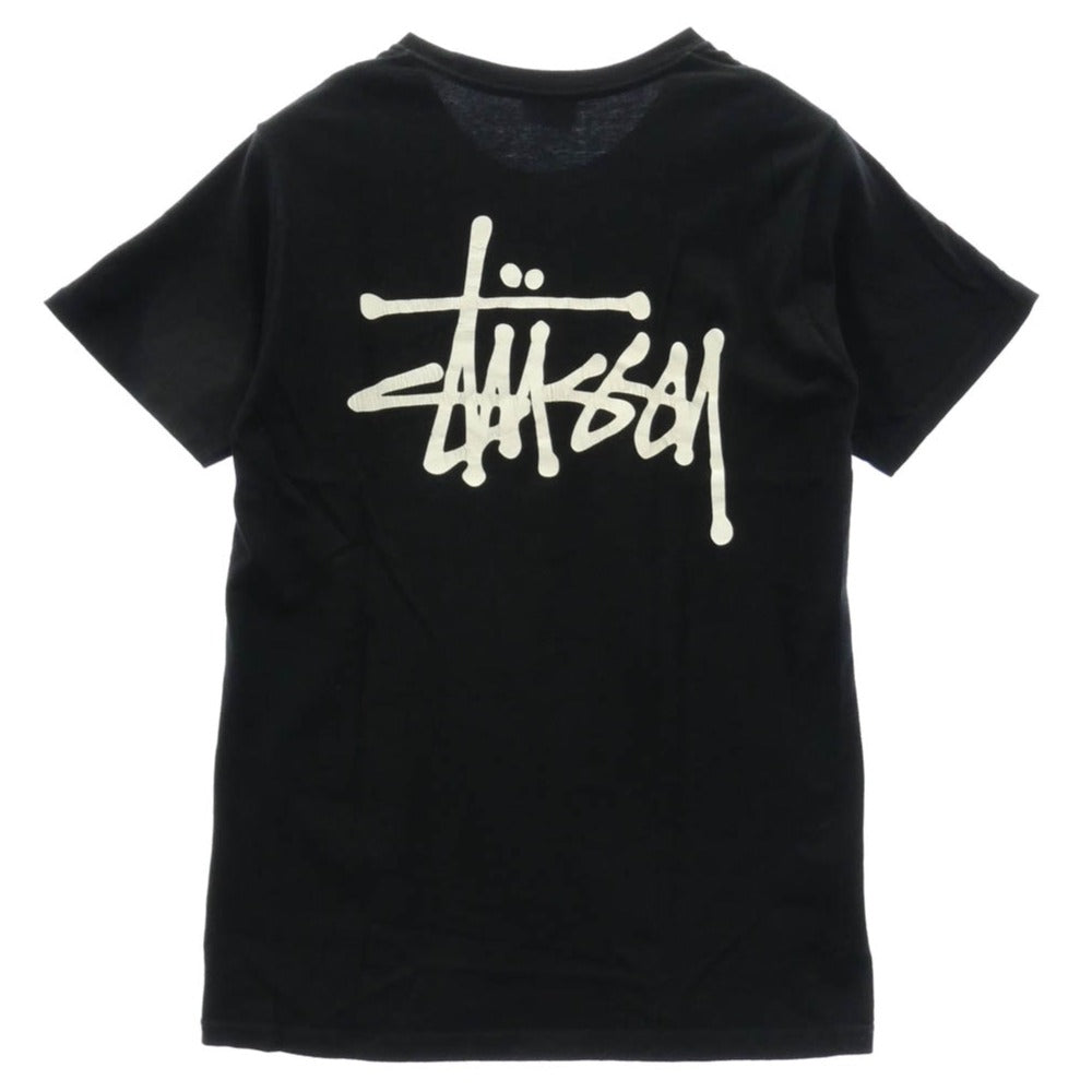 STUSSY ステューシー ロゴ プリント Tシャツ ブラック系 S【中古】