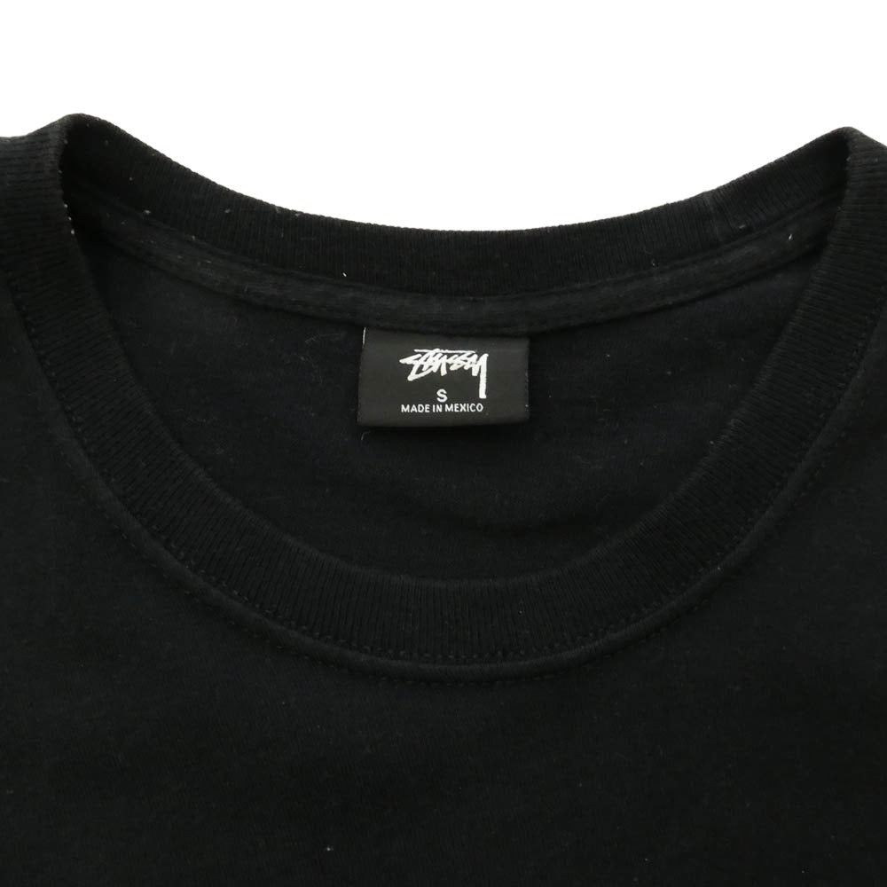 STUSSY ステューシー ロゴ プリント Tシャツ ブラック系 S【中古】