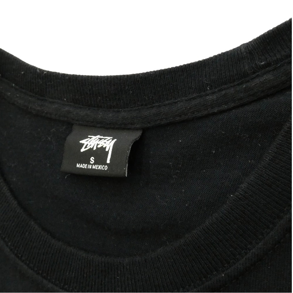 STUSSY ステューシー ロゴ プリント Tシャツ ブラック系 S【中古】