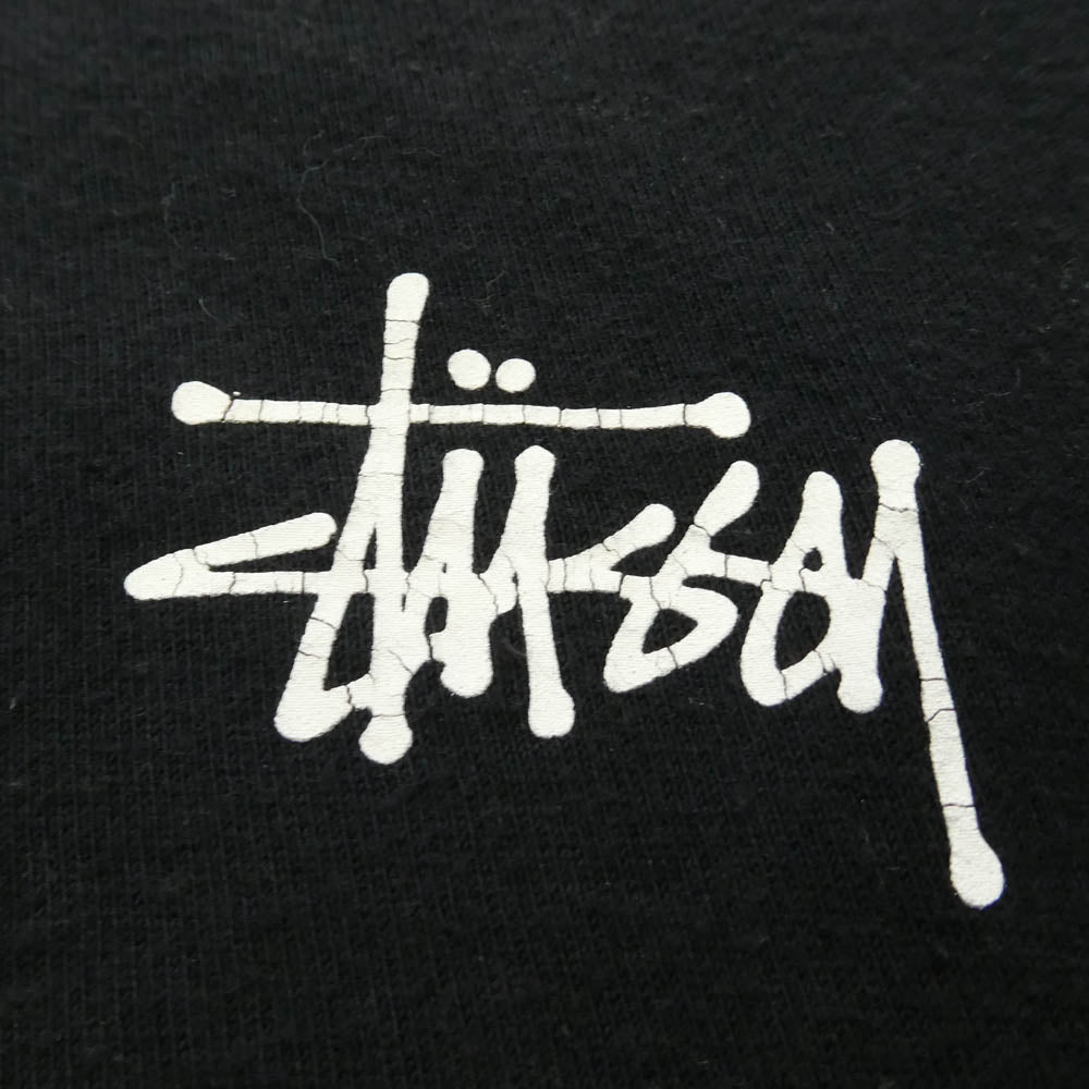 STUSSY ステューシー ロゴ プリント Tシャツ ブラック系 S【中古】
