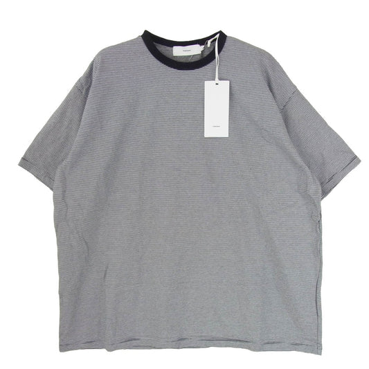 GRAPHPAPER グラフペーパー 25SS GU251-70116B Narrow Border S/S Tee NAVY×GRAY ナロー ボーダー 半袖 Tシャツ ネイビー系 1【中古】