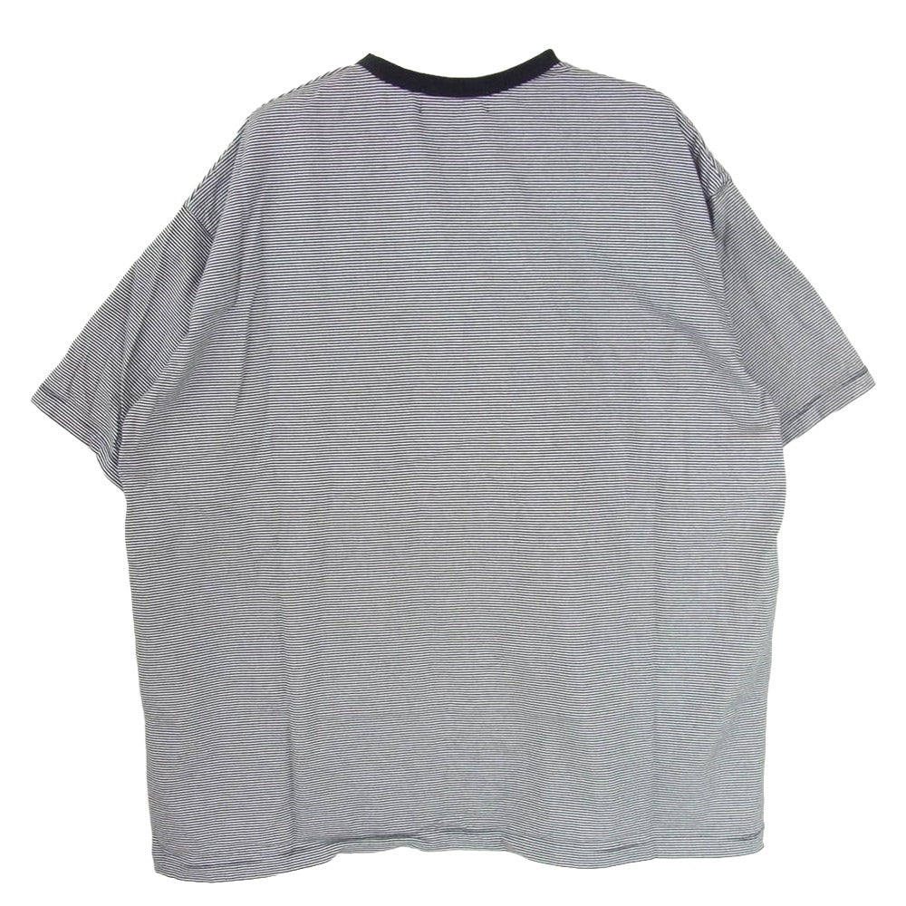 GRAPHPAPER グラフペーパー 25SS GU251-70116B Narrow Border S/S Tee NAVY×GRAY ナロー ボーダー 半袖 Tシャツ ネイビー系 1【中古】