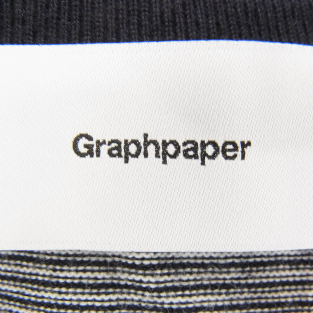 GRAPHPAPER グラフペーパー 25SS GU251-70116B Narrow Border S/S Tee NAVY×GRAY ナロー ボーダー 半袖 Tシャツ ネイビー系 1【中古】