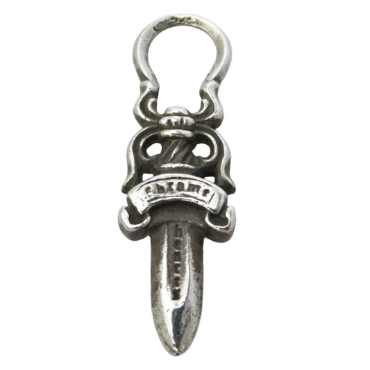 CHROME HEARTS クロムハーツ（原本無） #5 DAGGER ZIP2 ダガージップ ペンダントトップ シルバー系【中古】