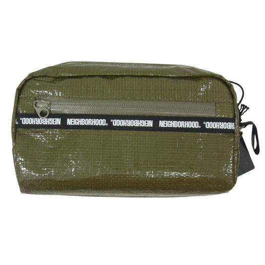 NEIGHBORHOOD ネイバーフッド 20AW 202TQNH-AC01 DOLLER P-POUCH ポリエチレン ロゴ ポーチ カーキ系【新古品】【未使用】【中古】
