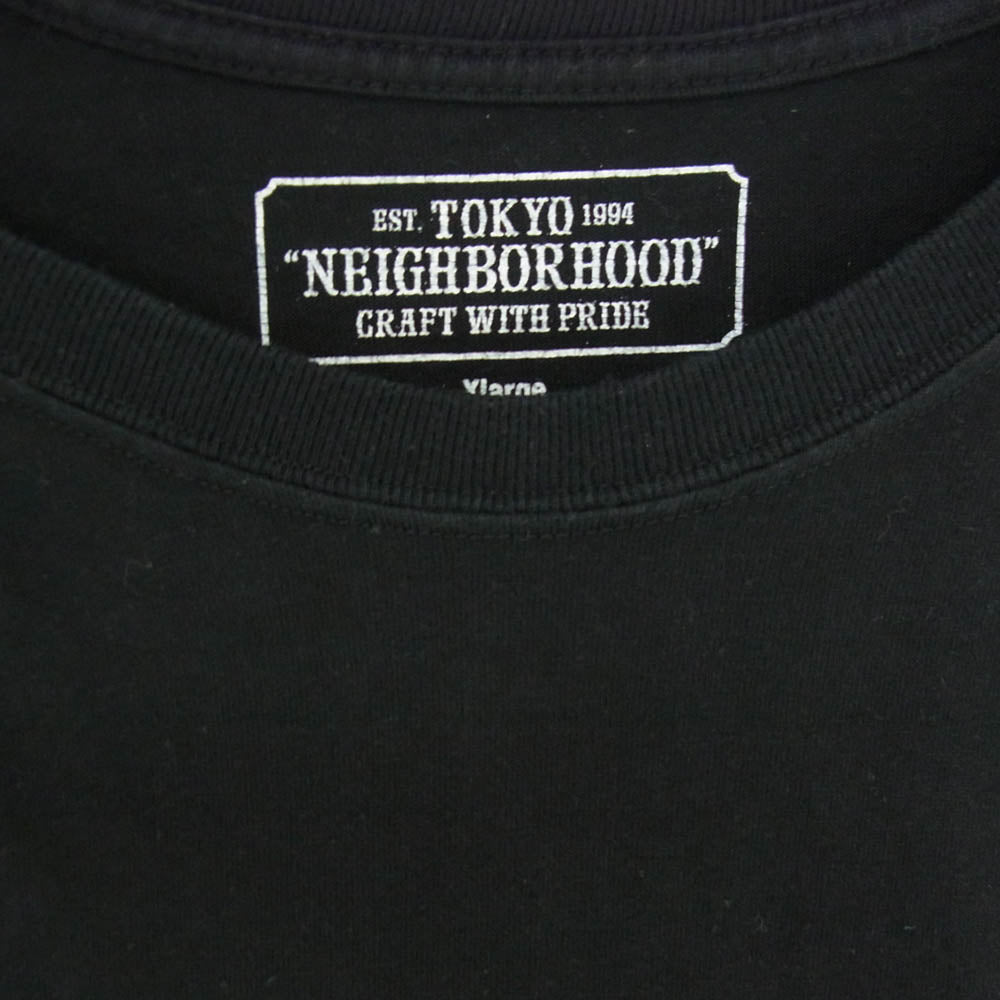 NEIGHBORHOOD ネイバーフッド Fuck em 刺繍 長袖 Tシャツ カットソー ブラック系 XL【中古】