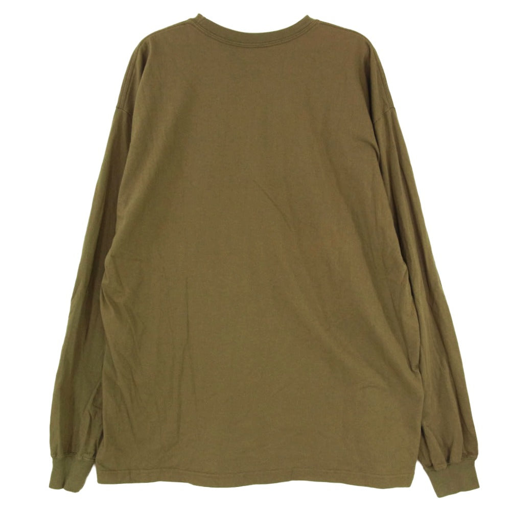 NEIGHBORHOOD ネイバーフッド SPECIMEN RESEARCH LABORATORY SRL ロゴ プリント 長袖 Tシャツ カットソー カーキ系 XL【中古】