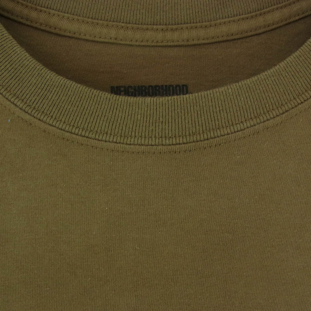 NEIGHBORHOOD ネイバーフッド SPECIMEN RESEARCH LABORATORY SRL ロゴ プリント 長袖 Tシャツ カットソー カーキ系 XL【中古】
