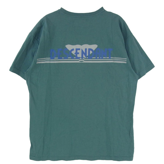 DESCENDANT ディセンダント 24SS 241ATDS-STM03S FLUKE UP SS ロゴ グラフィック プリント 半袖 Tシャツ グリーン系 3【中古】
