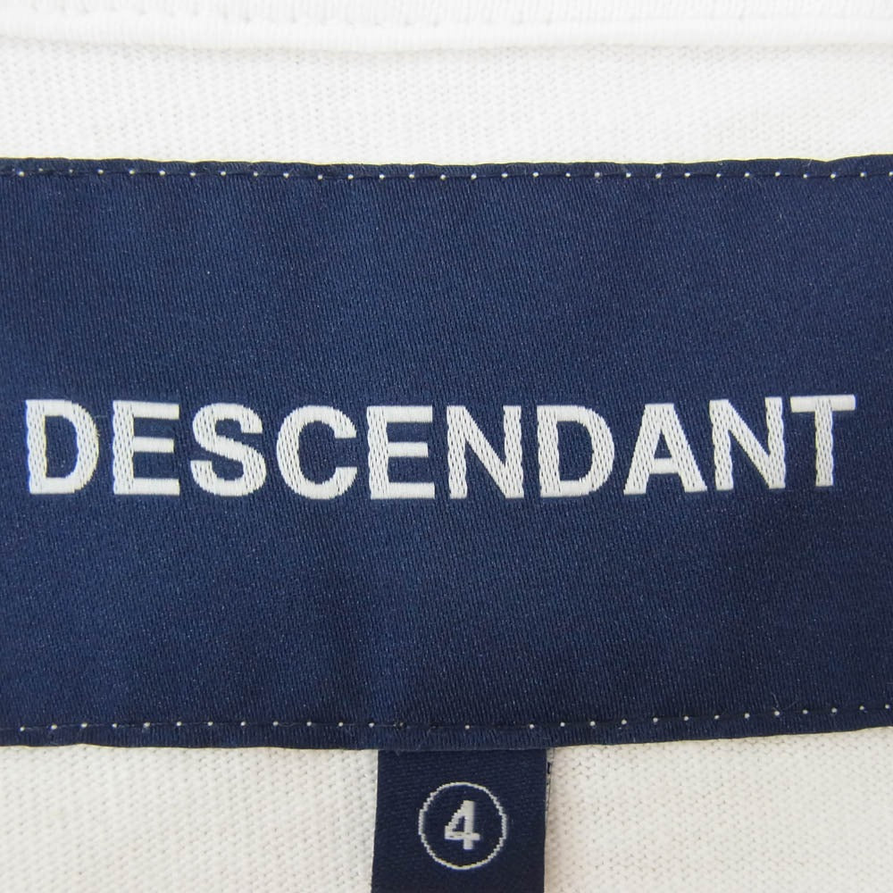 DESCENDANT ディセンダント 19SS 191TNDS-CSM01S BOX CREW NECK SS ボックス ロゴ クルーネック 半袖 Tシャツ ホワイト系 4【中古】