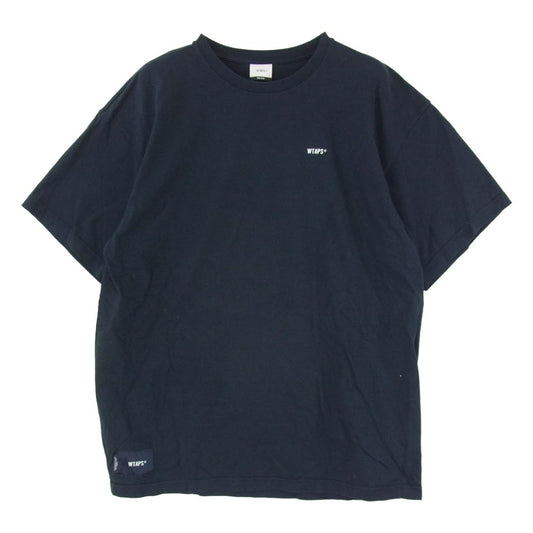 WTAPS ダブルタップス 23SS 231ATDT-STM09S LLW SS COTTON 半袖 コットン ロゴ クルーネック Tシャツ ネイビー系 3【中古】