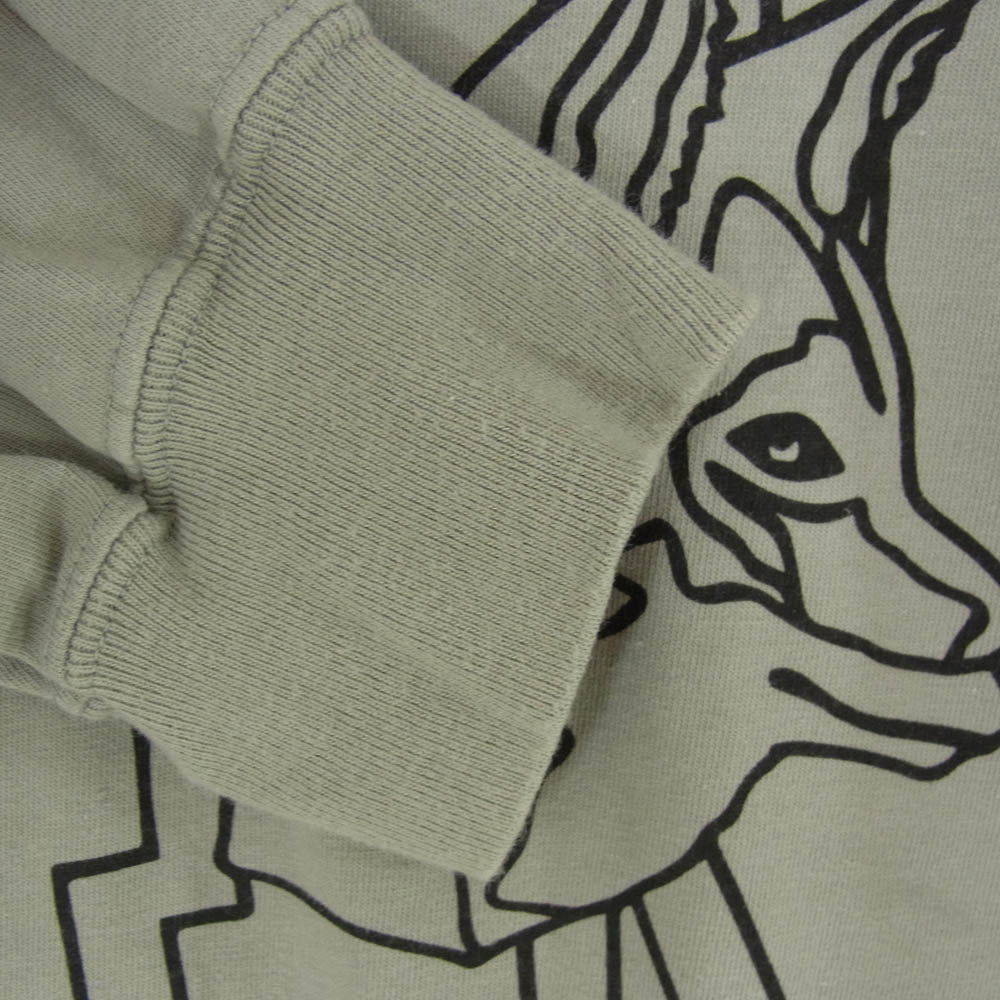 NEIGHBORHOOD ネイバーフッド 22SS 221PCNH-LT06 Wolf Tee ウルフ プリント 長袖 Tシャツ カットソー グレー系 L【中古】