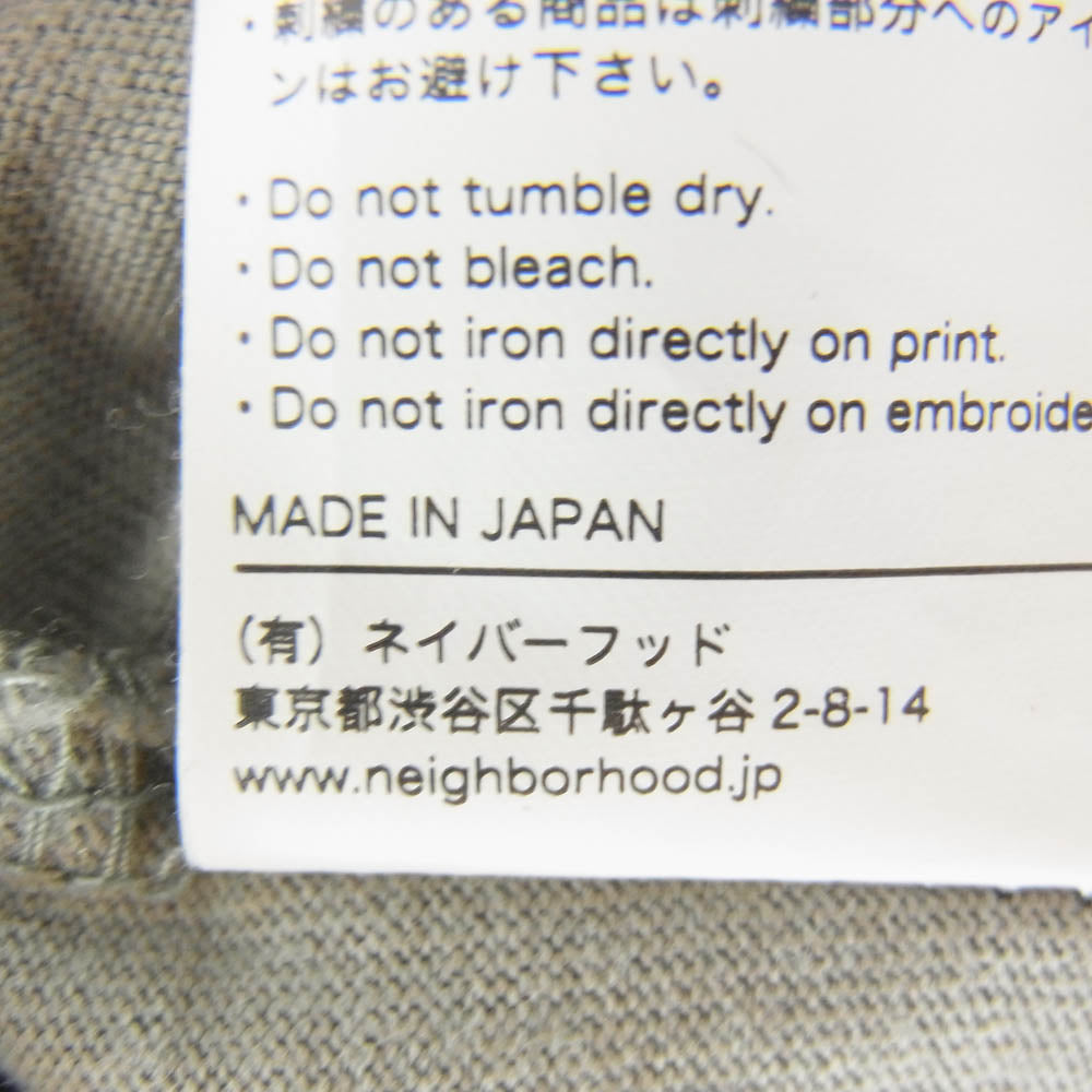NEIGHBORHOOD ネイバーフッド 22SS 221PCNH-LT06 Wolf Tee ウルフ プリント 長袖 Tシャツ カットソー グレー系 L【中古】