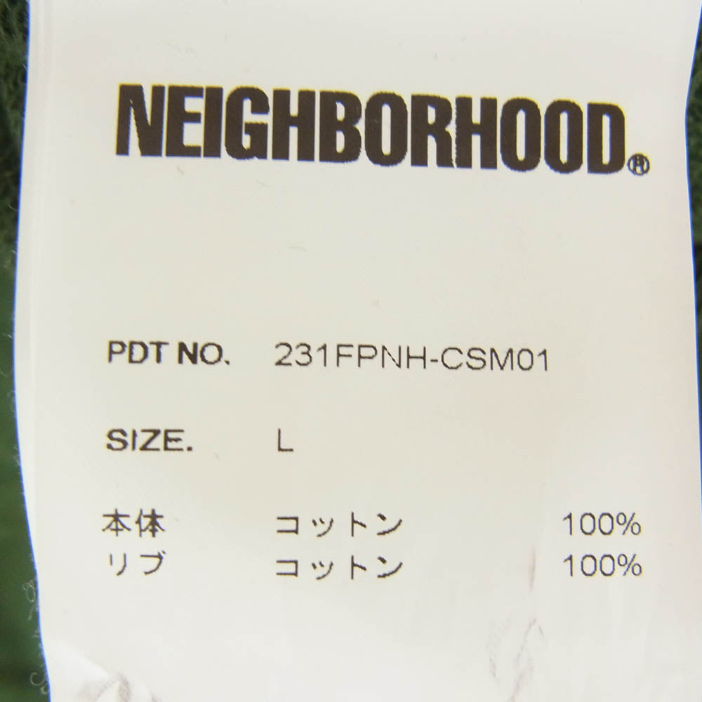NEIGHBORHOOD ネイバーフッド 23SS 231FPNH-CSM01 COLLEGE SWEATSHIRT LS カレッジ プルオーバー ロングスリーブ スウェットシャツ グリーン系 L【中古】