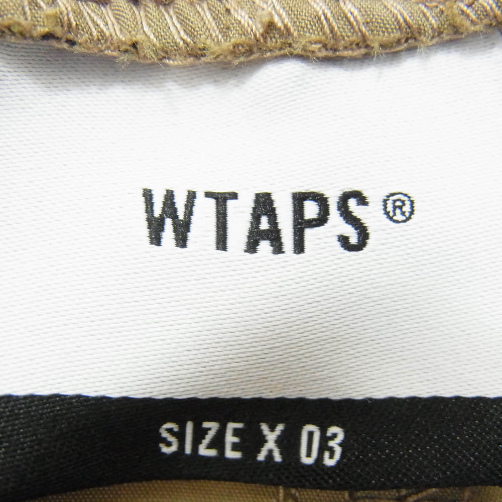 WTAPS ダブルタップス 21AW 212BRDT-PTM03 INCOM TROUSERS NYCO WEATHER トラウザーズ ドローストリング パンツ カーキ系 X03【中古】