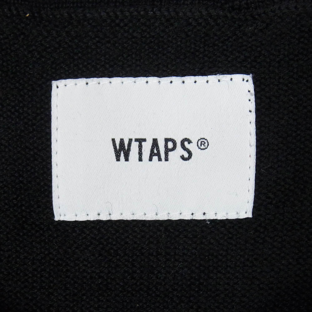 WTAPS ダブルタップス 20AW 202MADT-KNM01 DECK SWEATER WOOL デッキ クルーネック ウール ニット セーター ブラック系 4【中古】