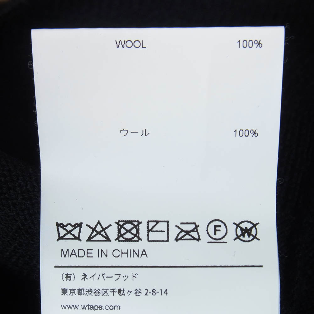 WTAPS ダブルタップス 20AW 202MADT-KNM01 DECK SWEATER WOOL デッキ クルーネック ウール ニット セーター ブラック系 4【中古】