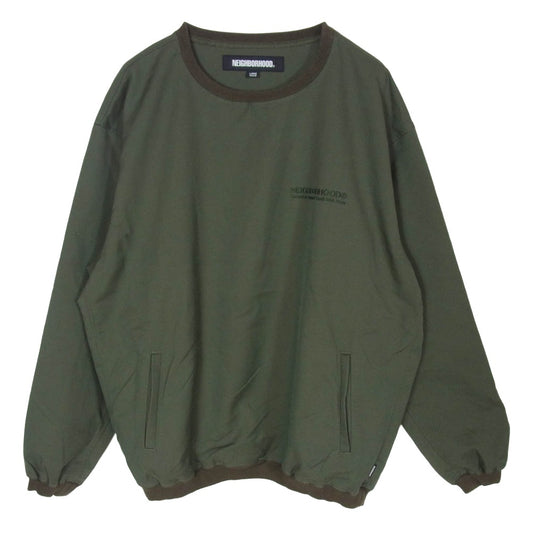 NEIGHBORHOOD ネイバーフッド 22AW 222TSNH-SHM07 PULLOVER SH LS.EC プルオーバー シャツ ロングスリーブ トレーナー グリーン系 L【中古】