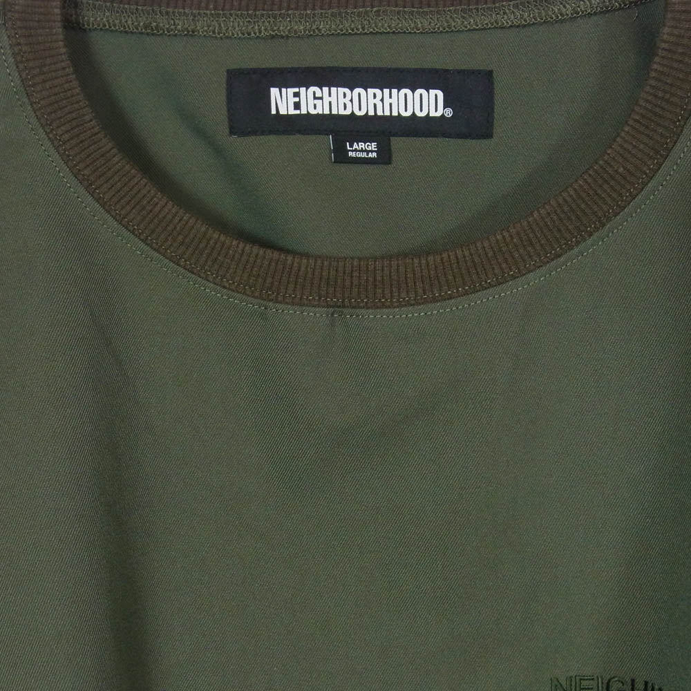 NEIGHBORHOOD ネイバーフッド 22AW 222TSNH-SHM07 PULLOVER SH LS.EC プルオーバー シャツ ロングスリーブ トレーナー グリーン系 L【中古】