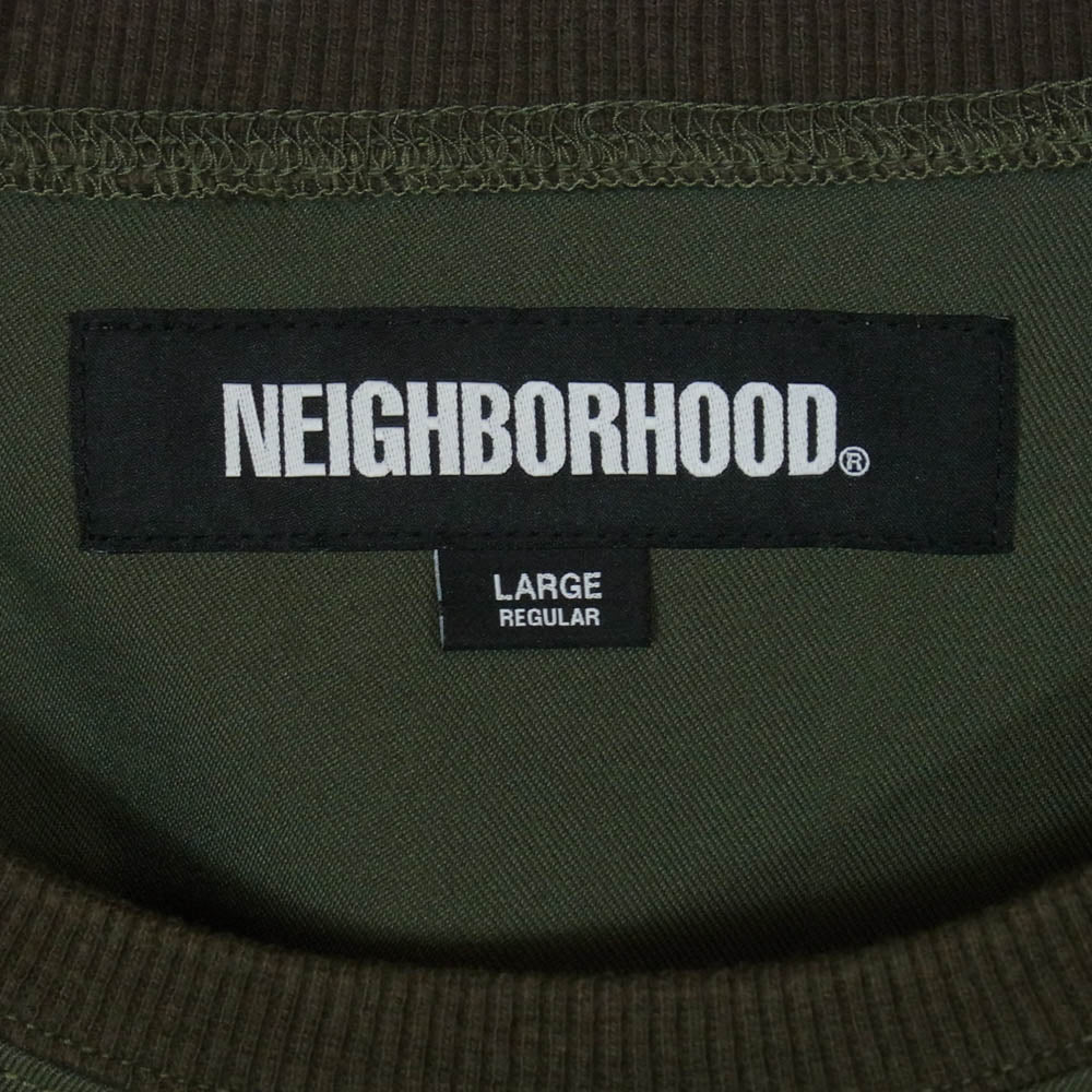 NEIGHBORHOOD ネイバーフッド 22AW 222TSNH-SHM07 PULLOVER SH LS.EC プルオーバー シャツ ロングスリーブ トレーナー グリーン系 L【中古】