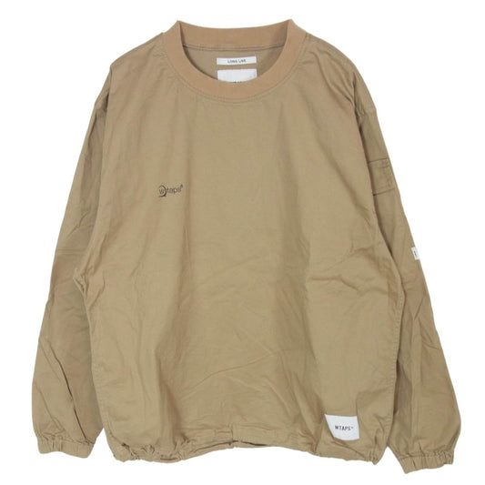 WTAPS ダブルタップス 21AW 212BRDT-SHM05 COTTON TWILL SMOCK LS コットンツイル プルオーバー クルーネック 長袖 スモック ベージュ系 2【中古】