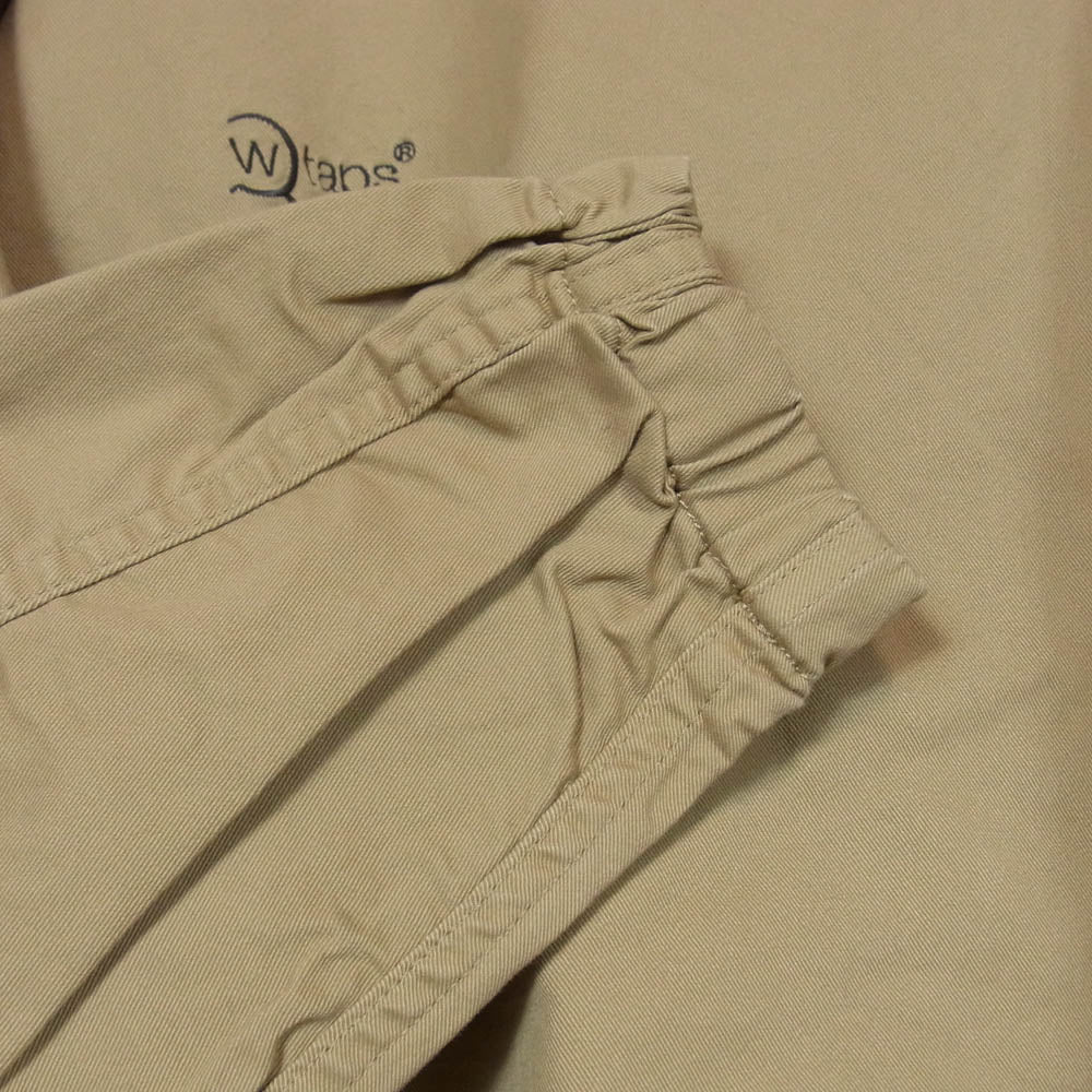 WTAPS ダブルタップス 21AW 212BRDT-SHM05 COTTON TWILL SMOCK LS コットンツイル プルオーバー クルーネック 長袖 スモック ベージュ系 2【中古】