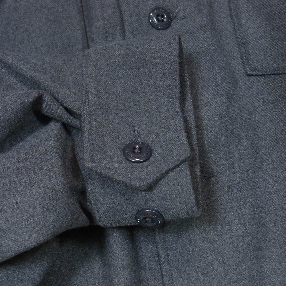 WTAPS ダブルタップス 22AW 222WVDT-SHM04 Scout LS Rapo. Twill スカウト ロングスリーブ ラポ ツイル 長袖 ノーカラー ジャケット グレー系 3【中古】