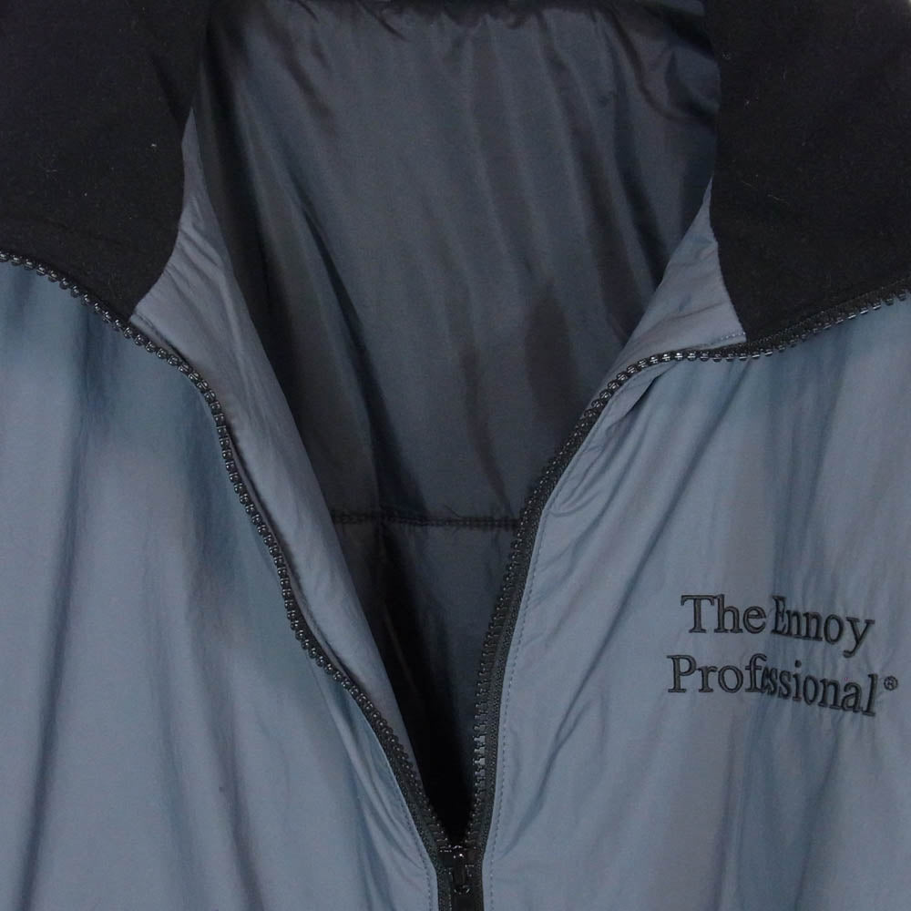 The Ennoy Professional ザ エンノイ プロフェッショナル 22AW AW22BRENJK03LP × スタイリスト私物 Nylon Padded Jacket ナイロン パデッド ダブルジップ ジャケット 青灰系 M【中古】