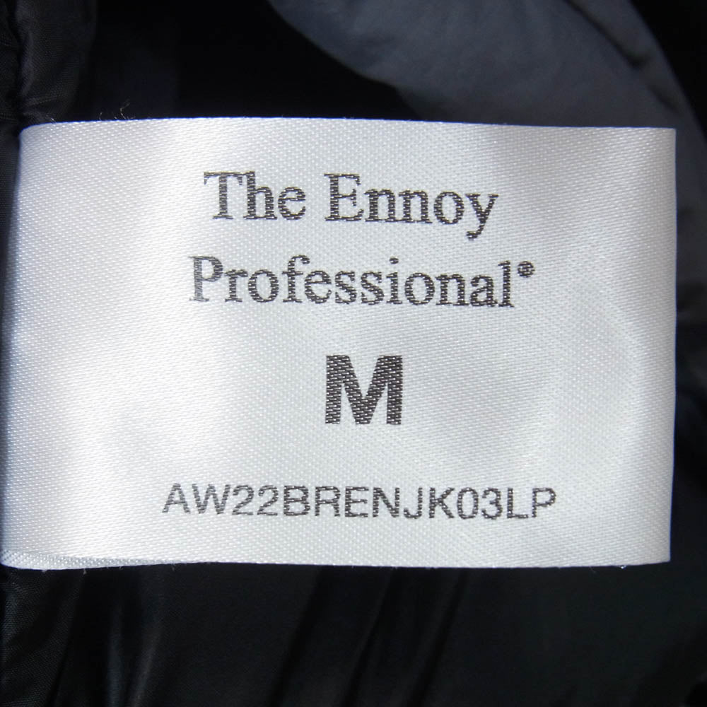 The Ennoy Professional ザ エンノイ プロフェッショナル 22AW AW22BRENJK03LP × スタイリスト私物 Nylon Padded Jacket ナイロン パデッド ダブルジップ ジャケット 青灰系 M【中古】