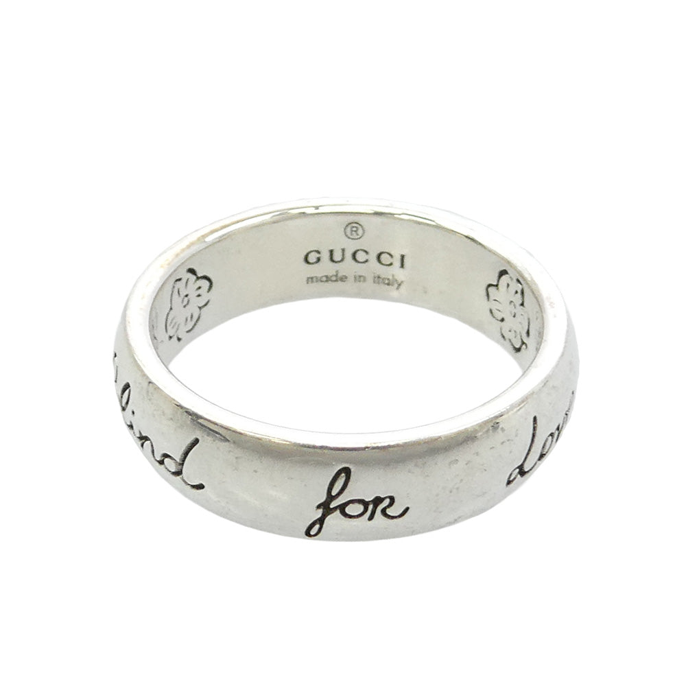 GUCCI グッチ BLIND FOR LOVE ブラインド フォー ラブリング シルバー系 8.5号【中古】