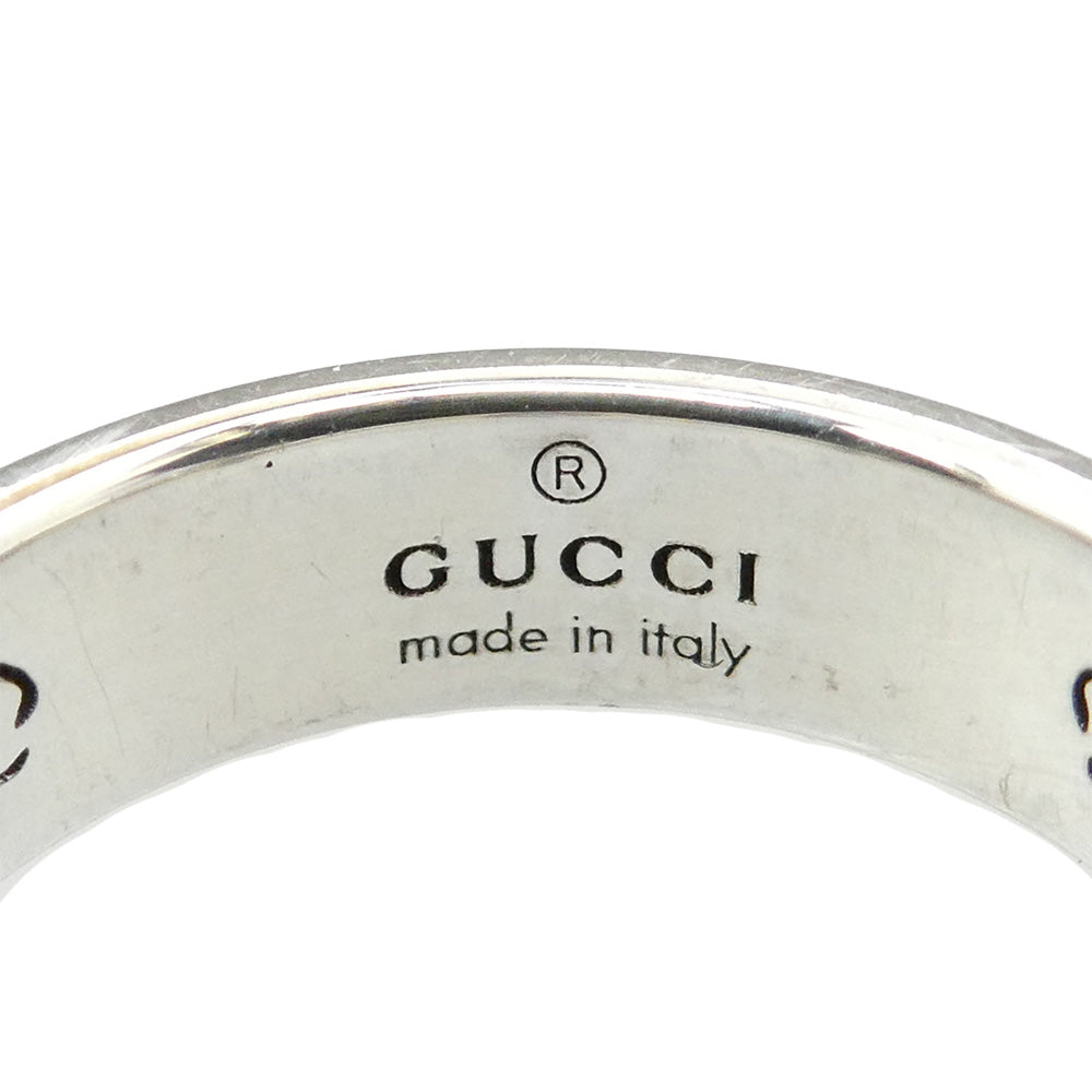 GUCCI グッチ BLIND FOR LOVE ブラインド フォー ラブリング シルバー系 8.5号【中古】
