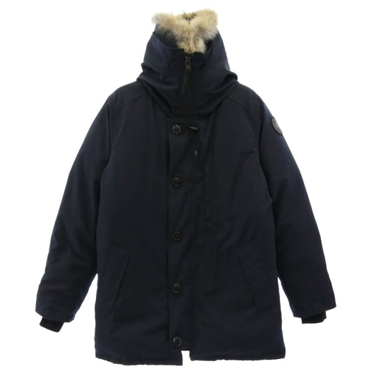 CANADA GOOSE カナダグース 3426MB CHATEAU PARKA BLACK LABEL HERITAGE ブラックレーベル シャトーパーカ コヨーテファー フーデッドダウンジャケット コート ネイビー系 L【中古】