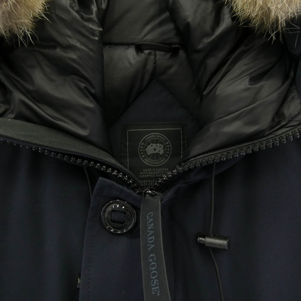 CANADA GOOSE カナダグース 3426MB CHATEAU PARKA BLACK LABEL HERITAGE ブラックレーベル シャトーパーカ コヨーテファー フーデッドダウンジャケット コート ネイビー系 L【中古】